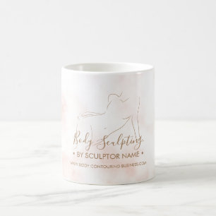 Roze Bruine Lichaamsmodellering contouring spa Koffiemok