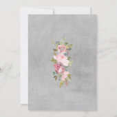 roze bruine lijst met roze bruine bloementeelt kaart (Achterkant)