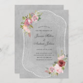 roze bruine lijst met roze bruine bloementeelt kaart (Voorkant / Achterkant)