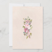 roze bruine lijst met roze bruine bloementeelt kaart (Achterkant)