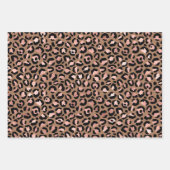 Roze Bruine Luipaard Inpakpapier Vel (Voorkant)