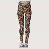 Roze Bruine Luipaard Leggings (Voorkant)