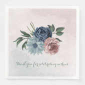 roze bruine mariniers bruiloft servet (Voorkant)