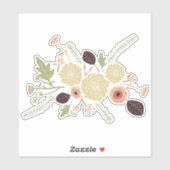 Roze bruine Motif-torens Sticker (Vel)