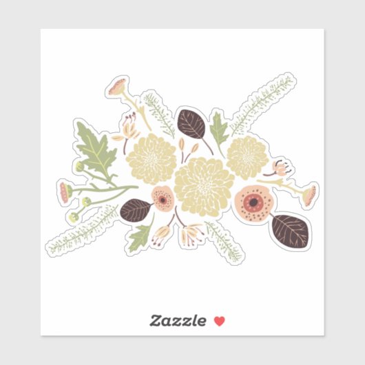 Roze bruine Motif-torens Sticker (Vel)