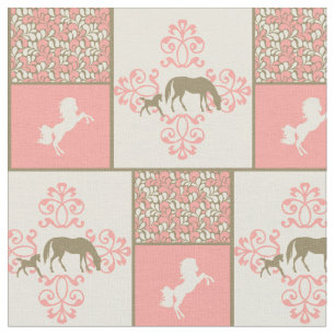 roze bruine paarden stof