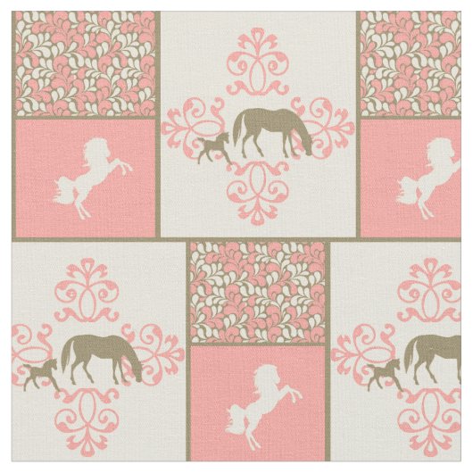 roze bruine paarden stof (Close Up)