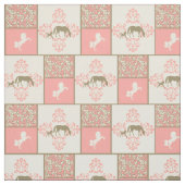 roze bruine paarden stof (Swatch)