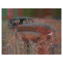  roze bruine roze auto oud Antiek