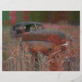 roze bruine roze auto oud Antiek