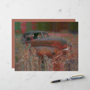 roze bruine roze auto oud Antiek