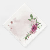 roze bruine roze bloem servet (Hoek)