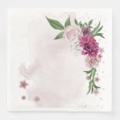 roze bruine roze bloem servet (Voorkant)