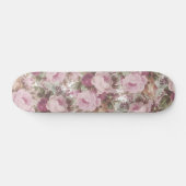  roze bruine rozen florale skateboard (Horizontaal)