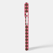 Roze Bruine Ruit Diamant Patroon Case-Mate iPhone Case (Achterkant / Links)