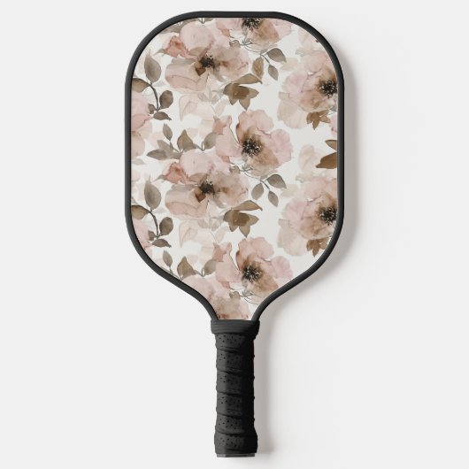Roze Bruine Southwestern Bloem Pickleball Paddle (Voorkant)