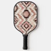 Roze Bruine Southwestern Bloem Pickleball Paddle (Achterkant)