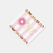 Roze bruine spikkeldonuts EEN 1e verpartij Servetten (Hoek)