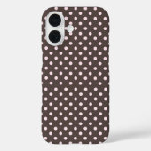 Roze & Bruine Stippen Cute Trendy Esthetisch Case-Mate iPhone Case (Achterkant)