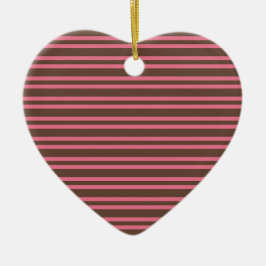 Roze Bruine Strepen Naadloos Patroon Keramisch Ornament