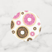 Roze & Bruine Strooi Donuts Leuk Partij Tafel Deco Confetti (Kleine voorkant)