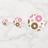 Roze & Bruine Strooidonuts Feestelijke Tafel Decor Confetti (Achterkanten)