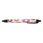 Roze & Bruine Strooidonuts Modern Fun Cute Blauwe Inkt Pen (Bodem)