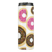 Roze & Bruine Strooidonuts Modern Fun Cute Thermosbeker (Achterkant)