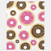 Roze & Bruine Strooidonuts Modern Leuk Kuttig Fleece Deken (Voorkant)