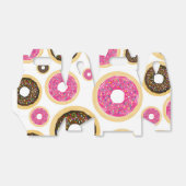 Roze & Bruine Strooidonuts Modern Verjaardagsfeest Bedankdoosjes (Uitgevouwen)