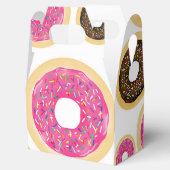 Roze & Bruine Strooidonuts Modern Verjaardagsfeest Bedankdoosjes (Geopend)