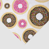 Roze & Bruine Strooier Donuts Modern Verjaardagsfe Tissuepapier (Detail)
