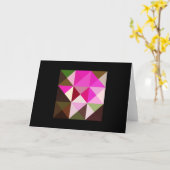 Roze bruine tinten kantelen vierkant NB Kaart (Gele Bloem)