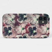 Roze, bruine waterverf bloemen Hoesje-Mate iPhon Case-Mate iPhone Case (Achterkant (horizontaal))