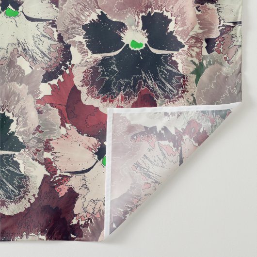 Roze, bruine waterverf bloemen wandkleed (Detail)