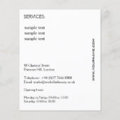 Roze Bruine Waterverf Oog Make-up Artiest Flyer (Achterkant)