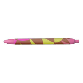 Roze bruine weegschalen zwarte inkt pen