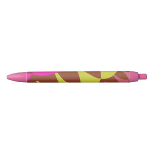 Roze bruine weegschalen zwarte inkt pen