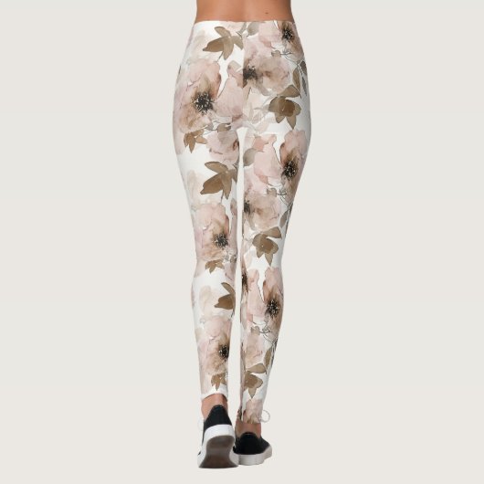 Roze bruine zuidwestelijke bloem leggings (Achterkant)