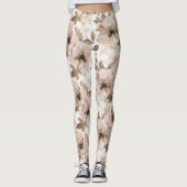 Roze bruine zuidwestelijke bloem leggings (Voorkant)