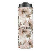 Roze bruine zuidwestelijke bloem thermosbeker (Voorkant)