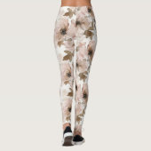 Roze bruine zuidwestelijke bloemmotief  leggings (Achterkant)