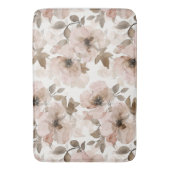 Roze Bruine Zuidwesterse Bloemmotief Badmat (Voorkant Verticaal)