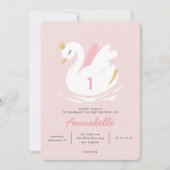 roze bruine zwanenkinderen  kaart (Voorkant)