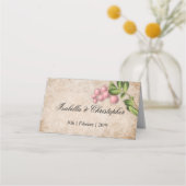 roze bruingeburgerde kaart plaatskaartje (Voorkant)