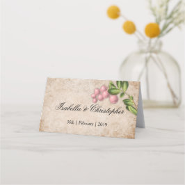  roze bruingeburgerde kaart plaatskaartje