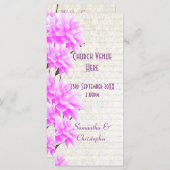  roze bruinkerkbruiloft programmakaart (Voorkant / Achterkant)