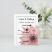 Roze bruinkool elegante bloem bloemroze bloem d uitnodiging briefkaart (Staand voorkant)