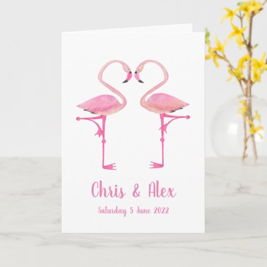 Roze bruinkoolkaart kaart (Gele Bloem)