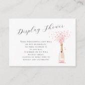 Roze Bruisende Brunch Display Shower Bruidsfeest Informatiekaartje (Voorkant)